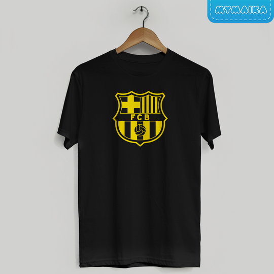 მაისური „Barca“ — FC Barcelona-ს ოქროსფერი ემბლემა