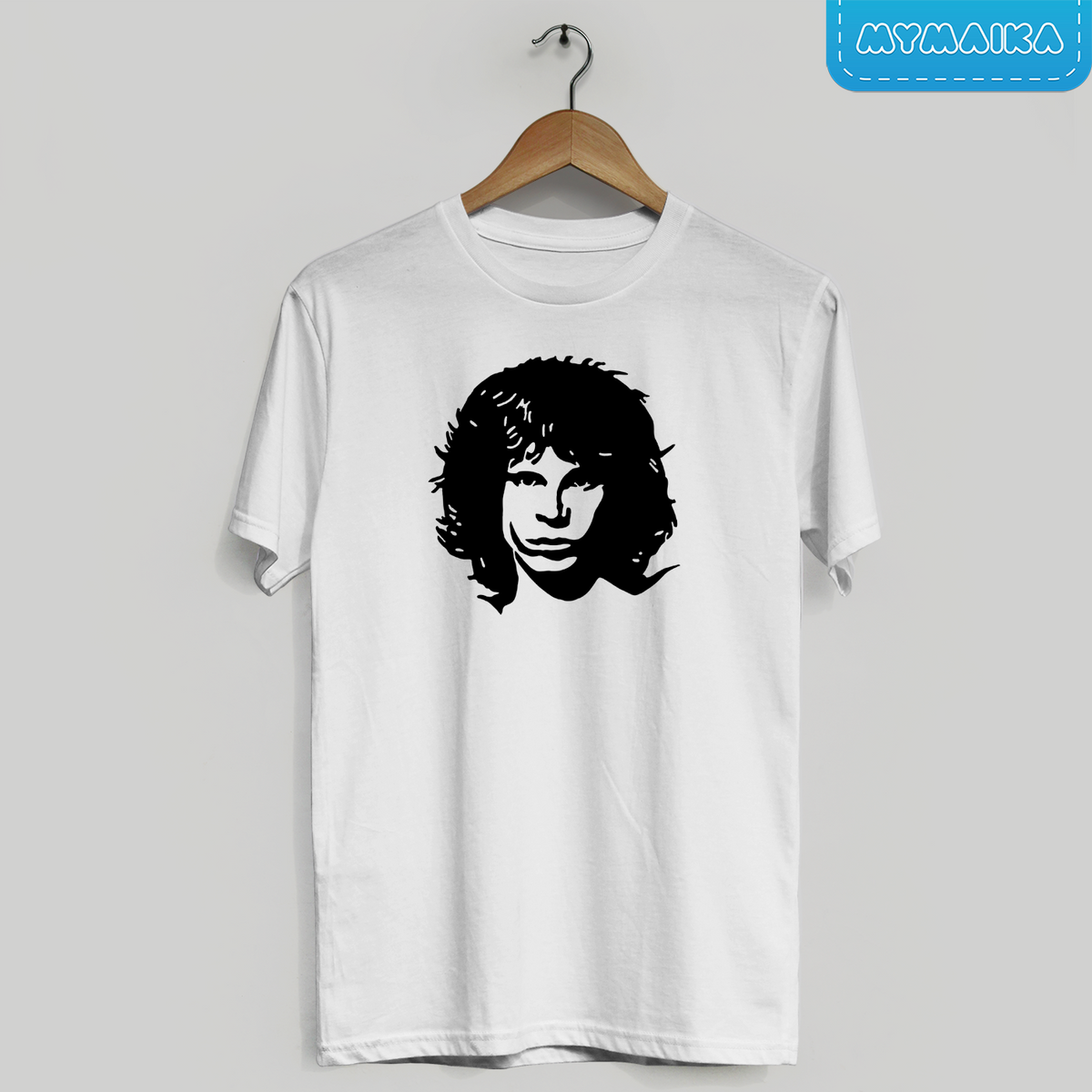 მაისური „Jim Morrison“ — ჯიმ მორისონის შავ-თეთრი პორტრეტი