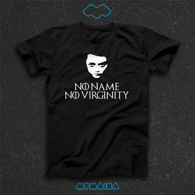 მაისური „No Name, No Virginity“ — არია სტარკის პორტრეტი და ფრაზა