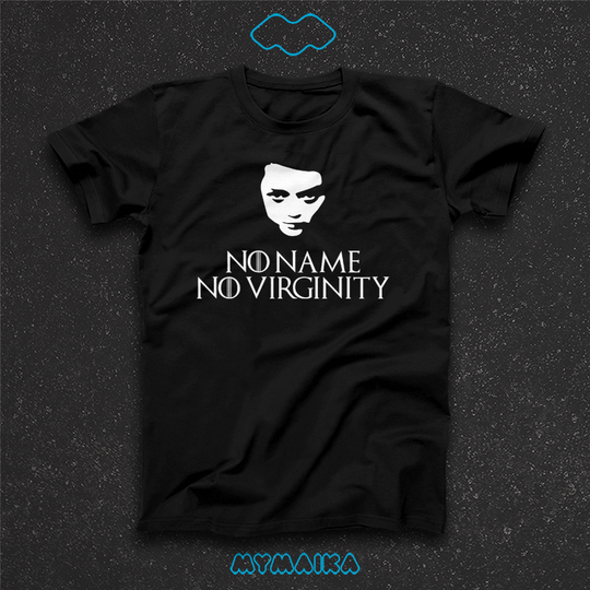 მაისური „No Name, No Virginity“ — არია სტარკის პორტრეტი და ფრაზა