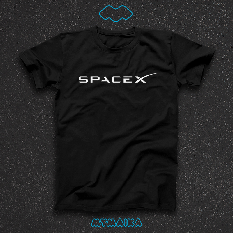 მაისური „SpaceX“ — SpaceX-ის თეთრი ლოგოტიპი
