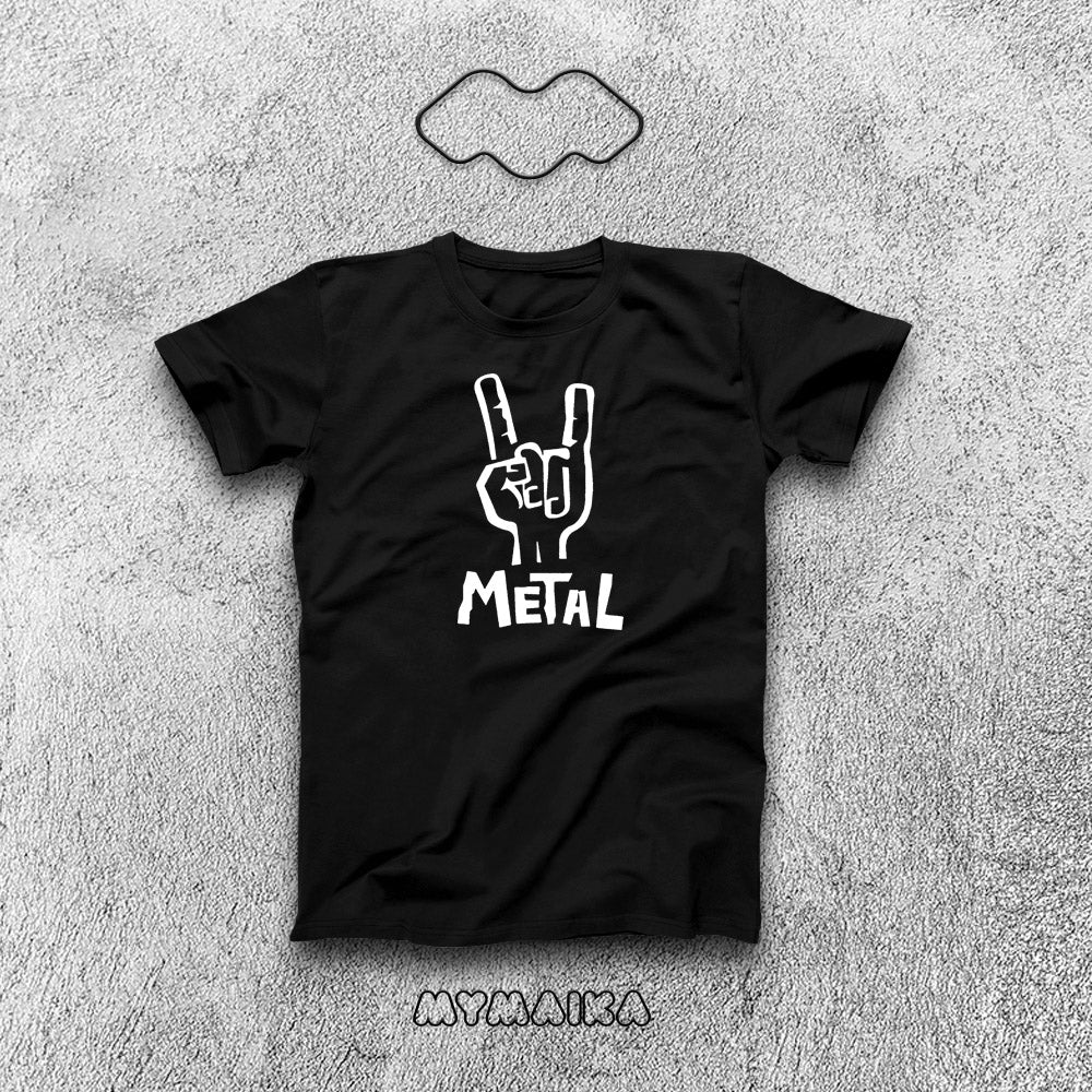 მაისური „Metal Sign“ — მეტალის ჟესტი და Metal წარწერა