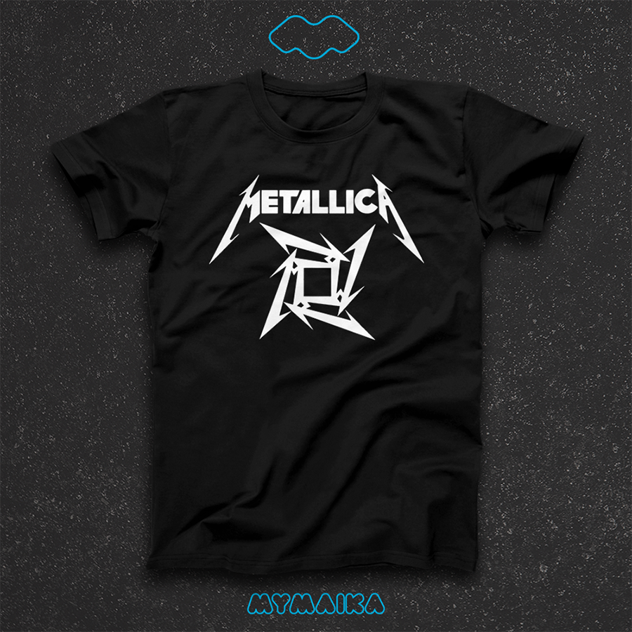 მაისური „Mettalica v1“ — Metallica-ს თეთრი ლოგო და ნინძა-ვარსკვლავი